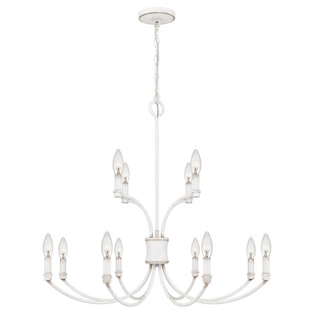 Quoizel Briar 12-Light Antique White Chandelier BRR5032AWH